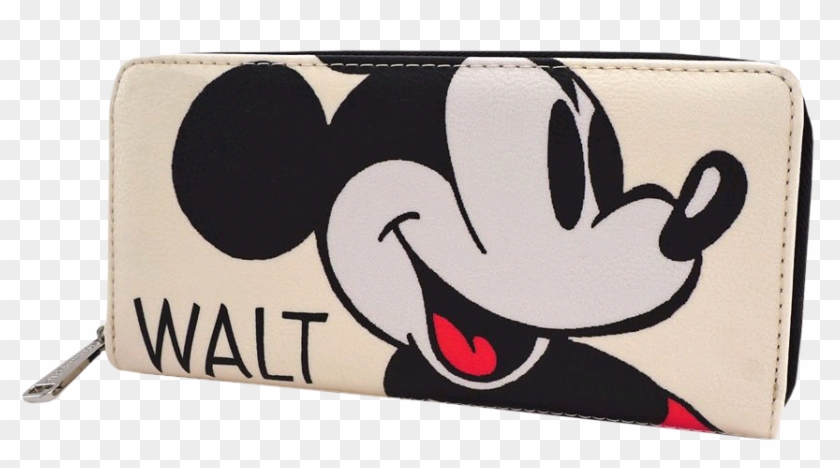 Mickey Mouse Classic Print 8” Faux Leather Zip-around - Wallets Disney Clipart #3085786