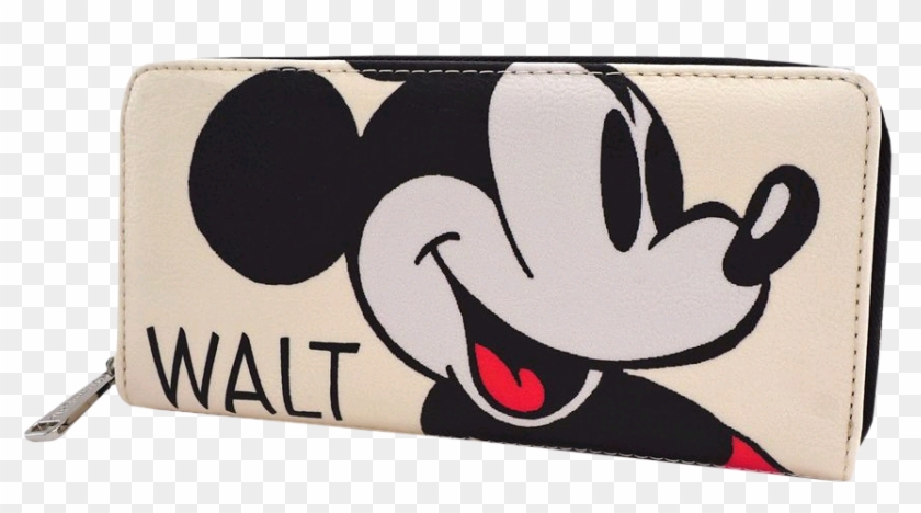 Mickey Mouse Classic Print 8” Faux Leather Zip-around - Wallets Disney Clipart