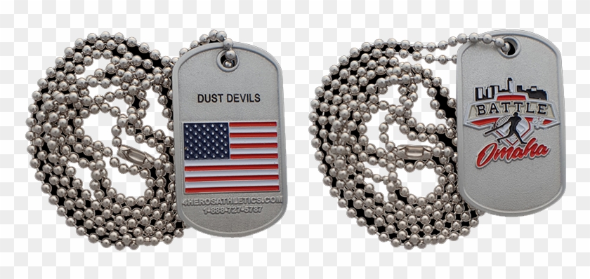 Team Battle Of Omaha Dog Tag - Chain Clipart