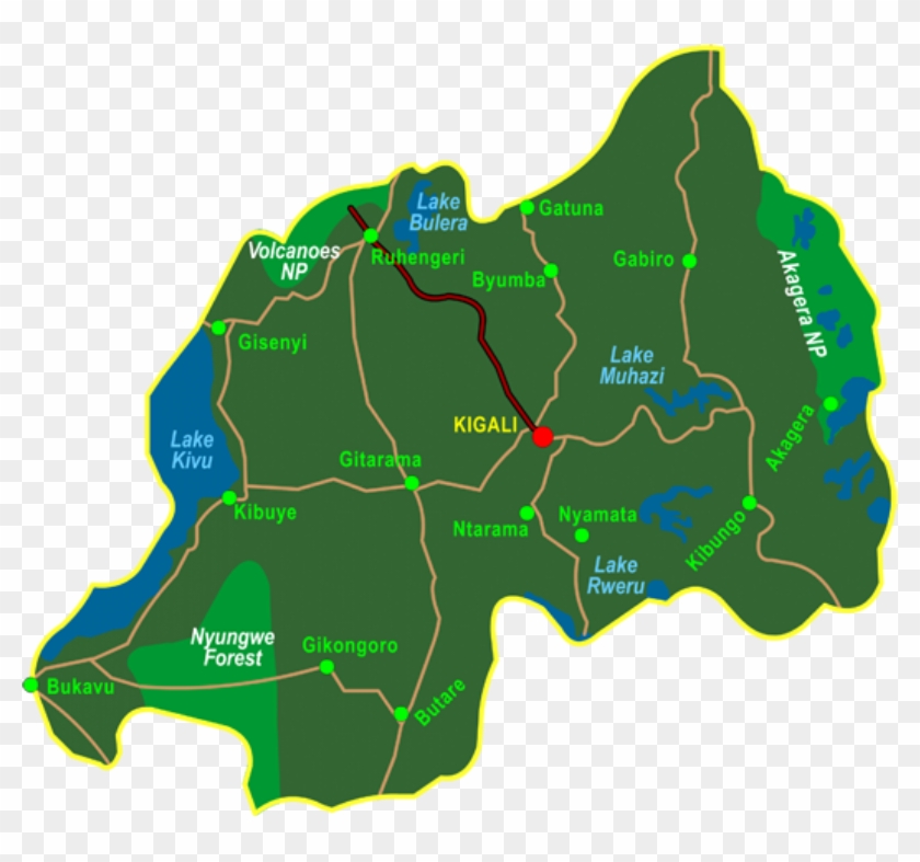 Map Gorillas In The Mist - Best Of Rwanda Clipart