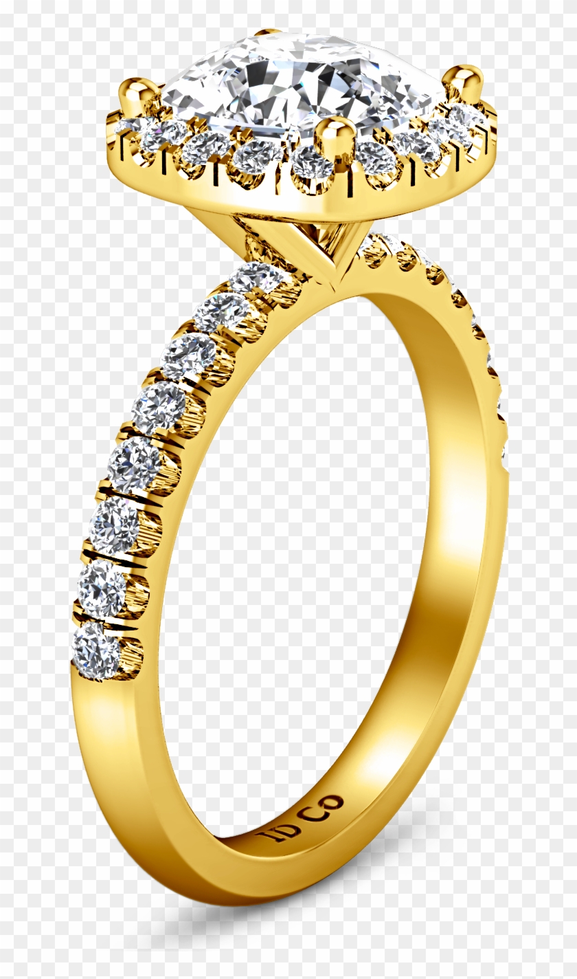 Cushion Cut Engagement - Engagement Ring Clipart #3087796