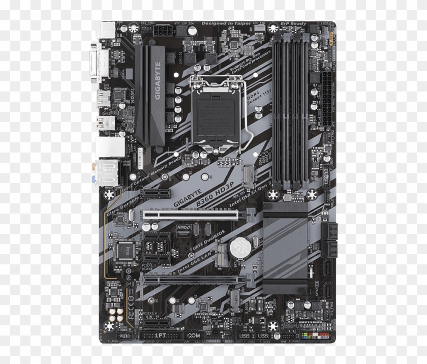B360 Hd3p, Intel B360 Chipset, Lga 1151, Hdmi, Atx - Gigabyte B360 Hd3 Clipart