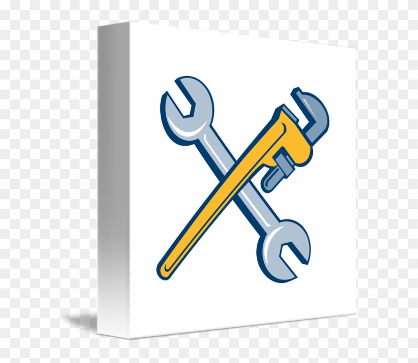 Engine Clipart Crossed Wrench - Herramientas De Gasfiter Animadas - Png Download