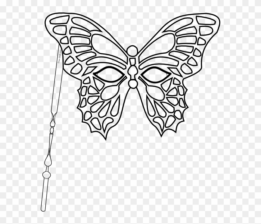 I Seem To Have A Thing For Butterfliesthey've Shown - Butterfly Masquerade Mask Template Clipart
