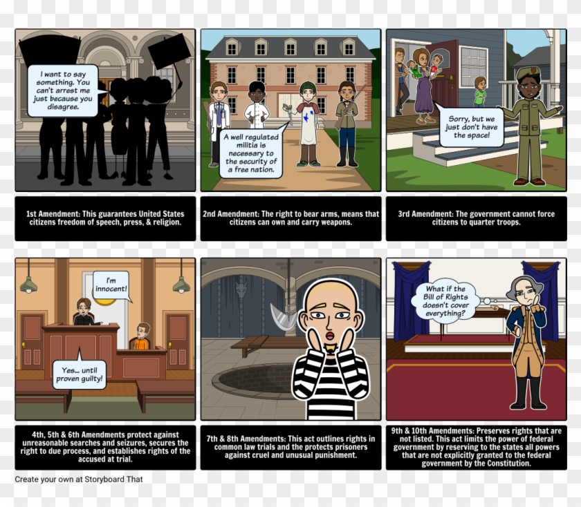 Bill Of Rights - Storyboard That Us History Clipart #3089229
