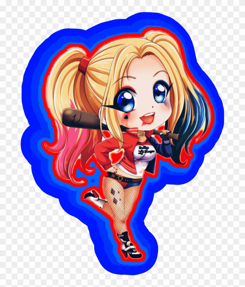 Harley Sticker - Harley Quinn Anime Cute Gif Clipart #3089298