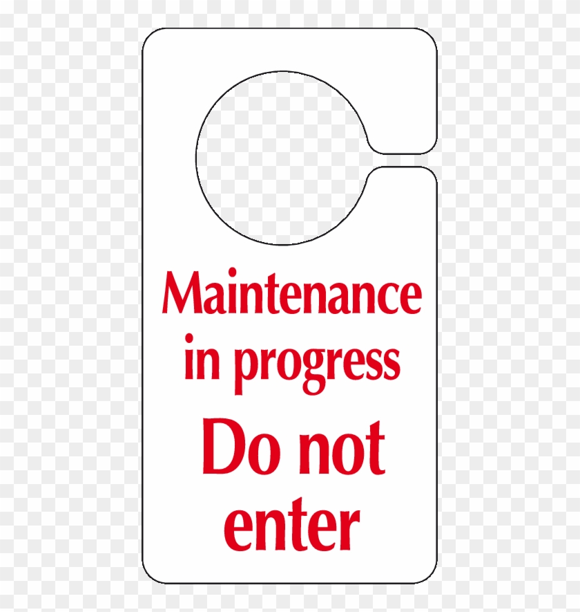 Maintenance In Progress Do Not Enter Hook On The Door - Cleaning In Progress Door Signs Clipart