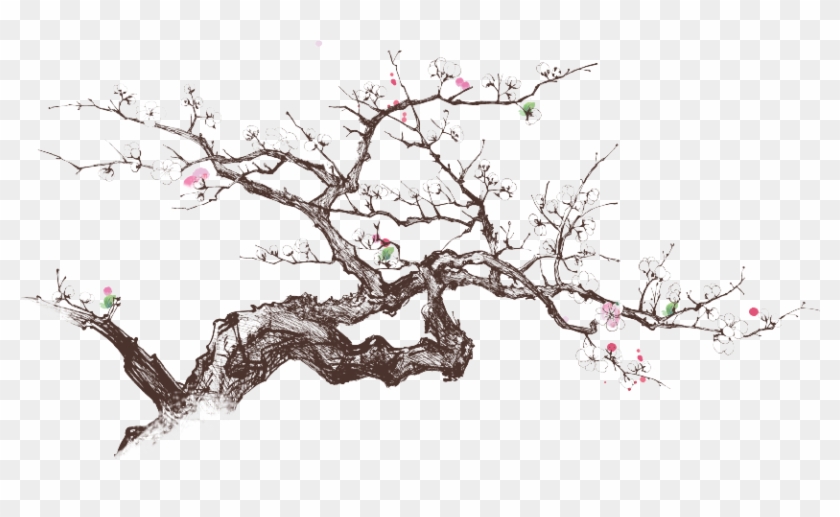 Meldville Cherry Blossoms - Chinese Painting Clipart #3090863