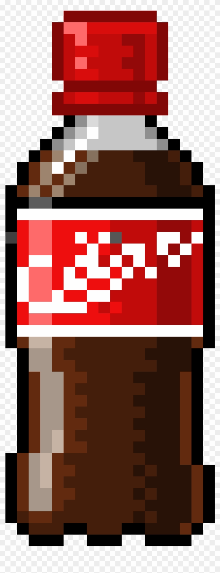 Coke Bottle - Plastic Bottle Pixel Art Clipart #3091418