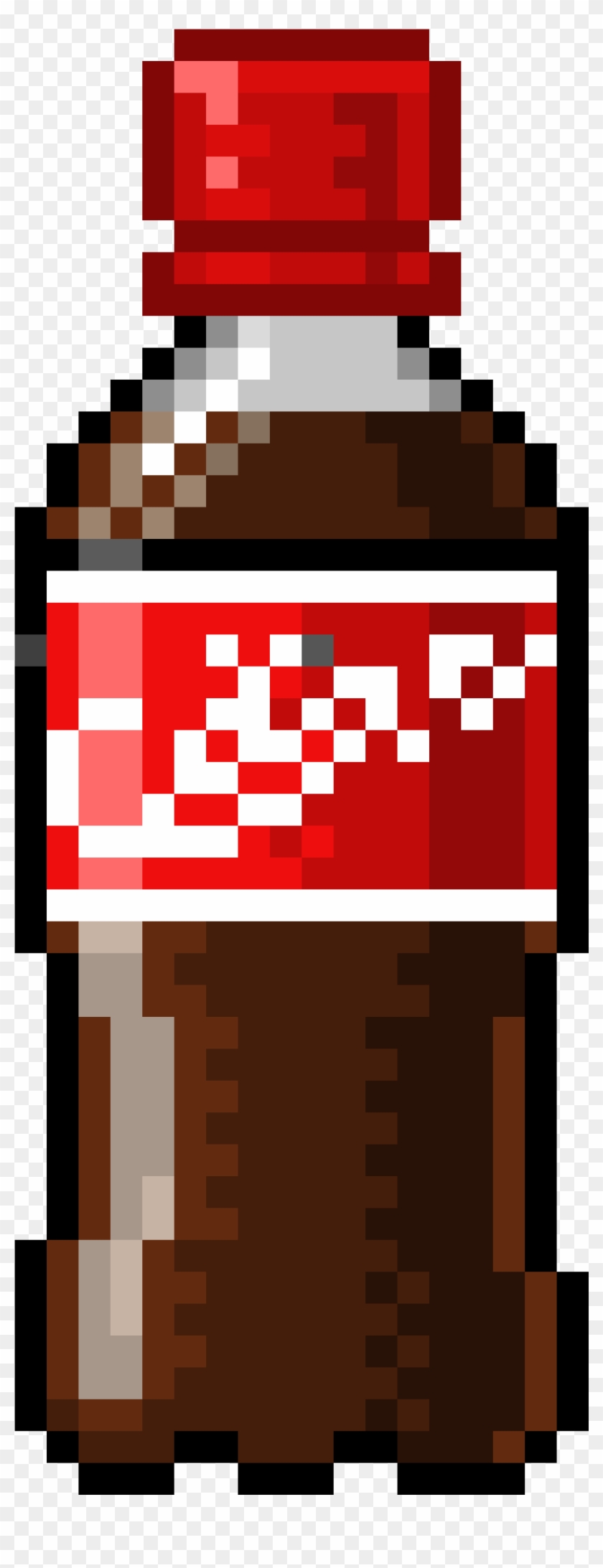 Coke Bottle - Plastic Bottle Pixel Art Clipart