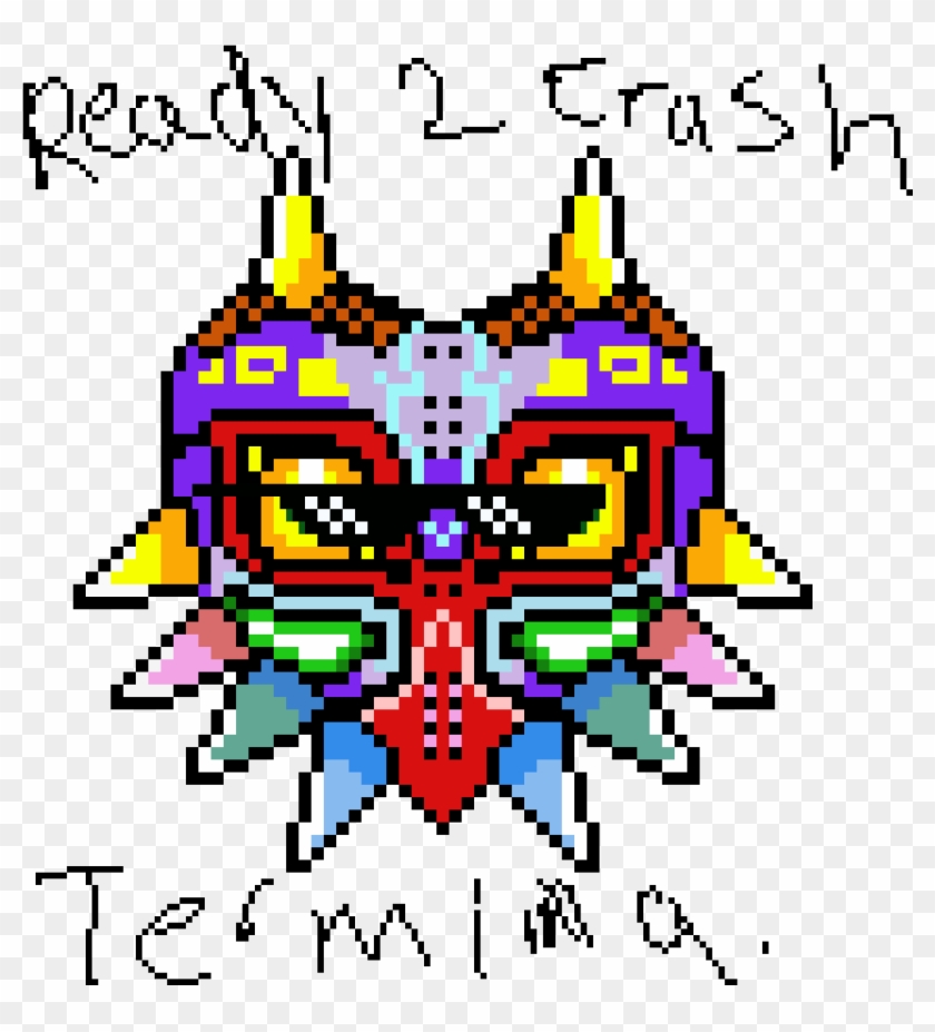 Thug Life Majora's Mask - Pixel Art Minecraft Zelda Clipart #3091544