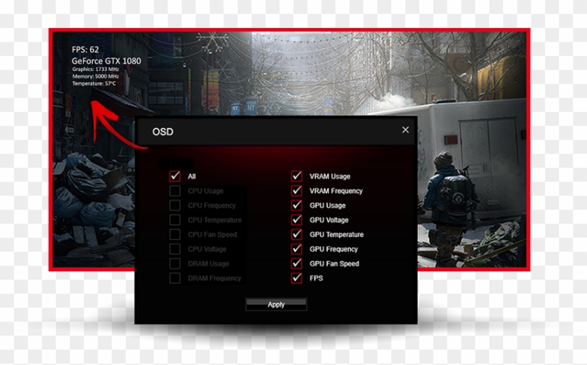 Gaming App - Info Block Effect Msi Clipart