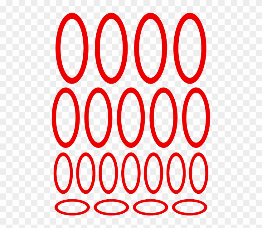 Oval Wall Decals In Red - Circle Clipart #3093052