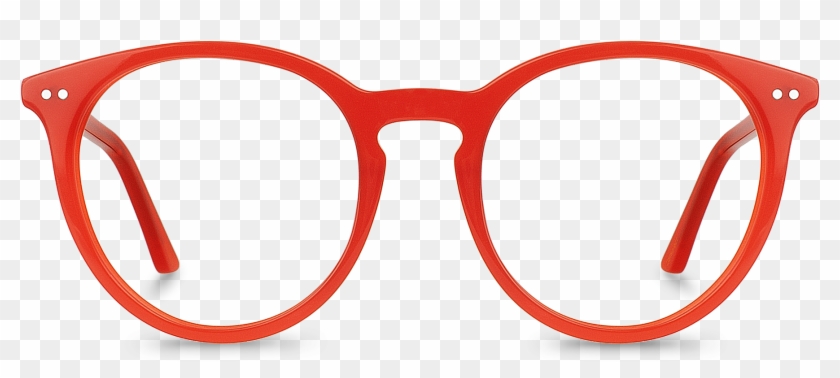 Front View Of Darselect Oval Glasses Made From Red - Guess Red Cat Eye Glasses Clipart #3093138
