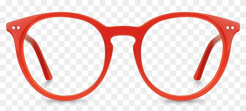 Front View Of Darselect Oval Glasses Made From Red - Guess Red Cat Eye Glasses Clipart