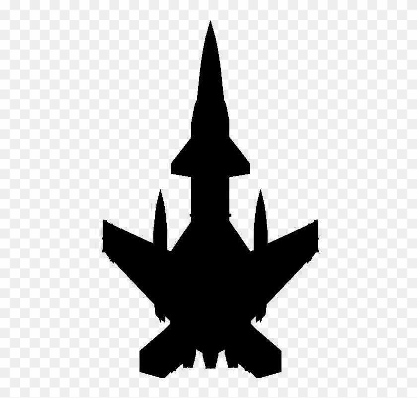 Jet Fighter Silhouette - Airplane Clipart