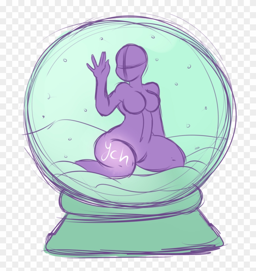 Snowglobe Drawing Beginner - Illustration Clipart #3093972