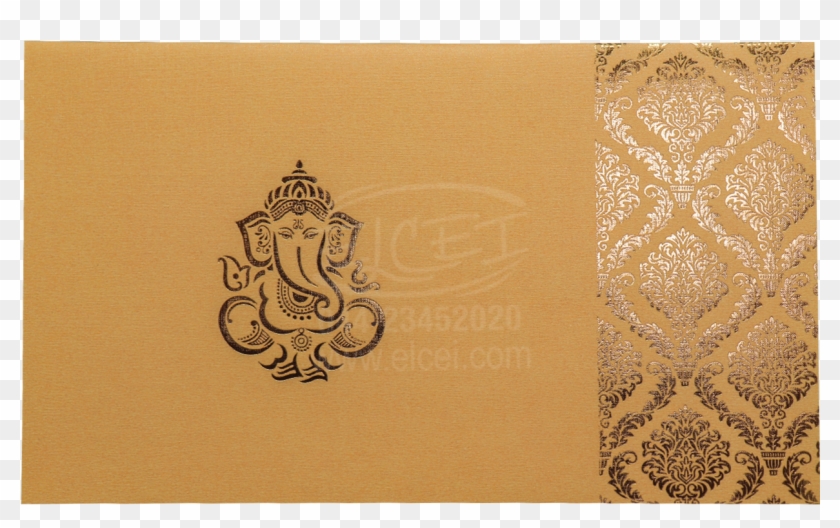 Home Hindu Wedding Cards Two Fold Card With Ganapati - Motif Clipart