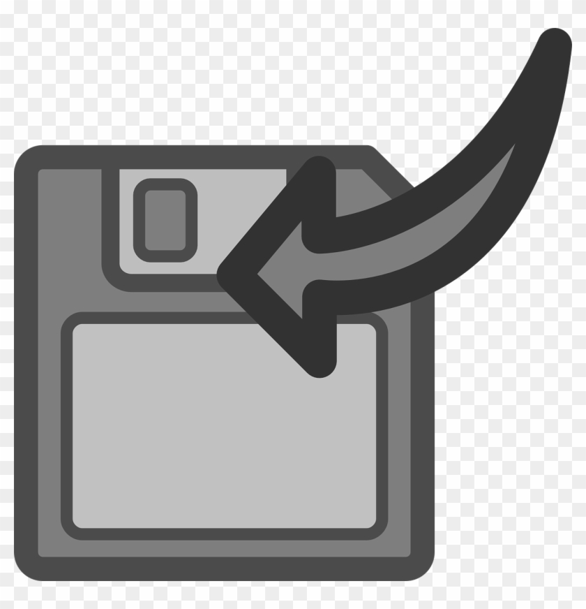 Floppy Disk Save Export Arrow Png Image - Clip Art Transparent Png
