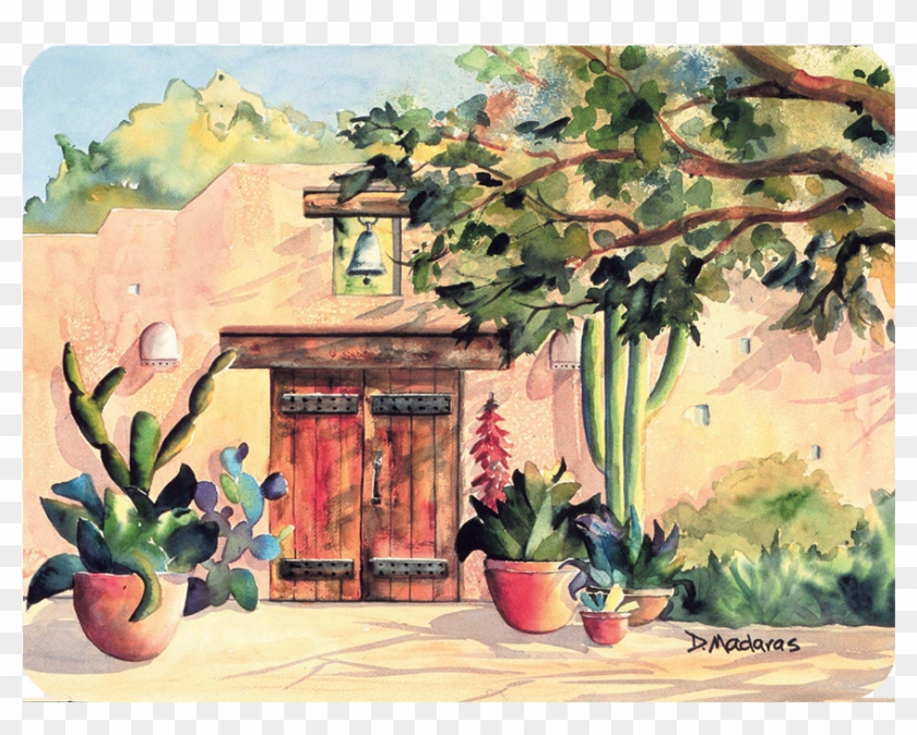 Beth's Gate Small Glass Cutting Board - Mural Clipart #3094955