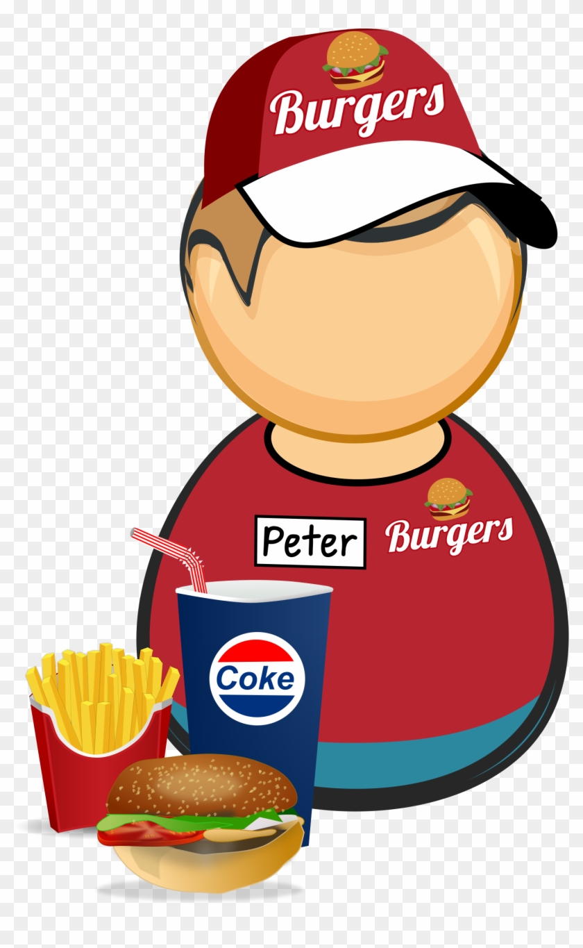 This Free Icons Png Design Of Fastfood Worker - Fast Food Worker Clipart Transparent Png #3095759