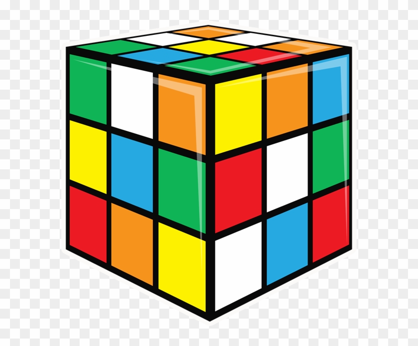 Neon 80s Rubik's Cube , Png Download Clipart