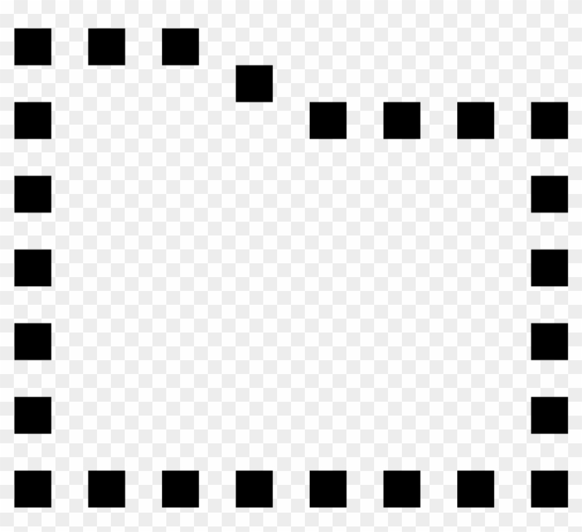 White Square Outline Png - Monochrome Clipart