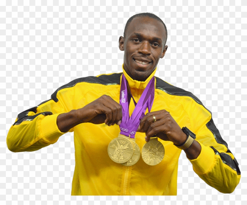 Usain Bolt Png - Usain Bolt Wearing Medals Clipart #3096912