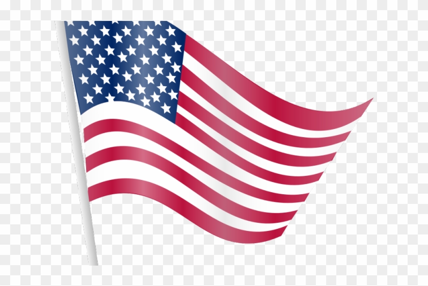 Waving Flag Cliparts - American Flag Clip Art Transparent - Png Download