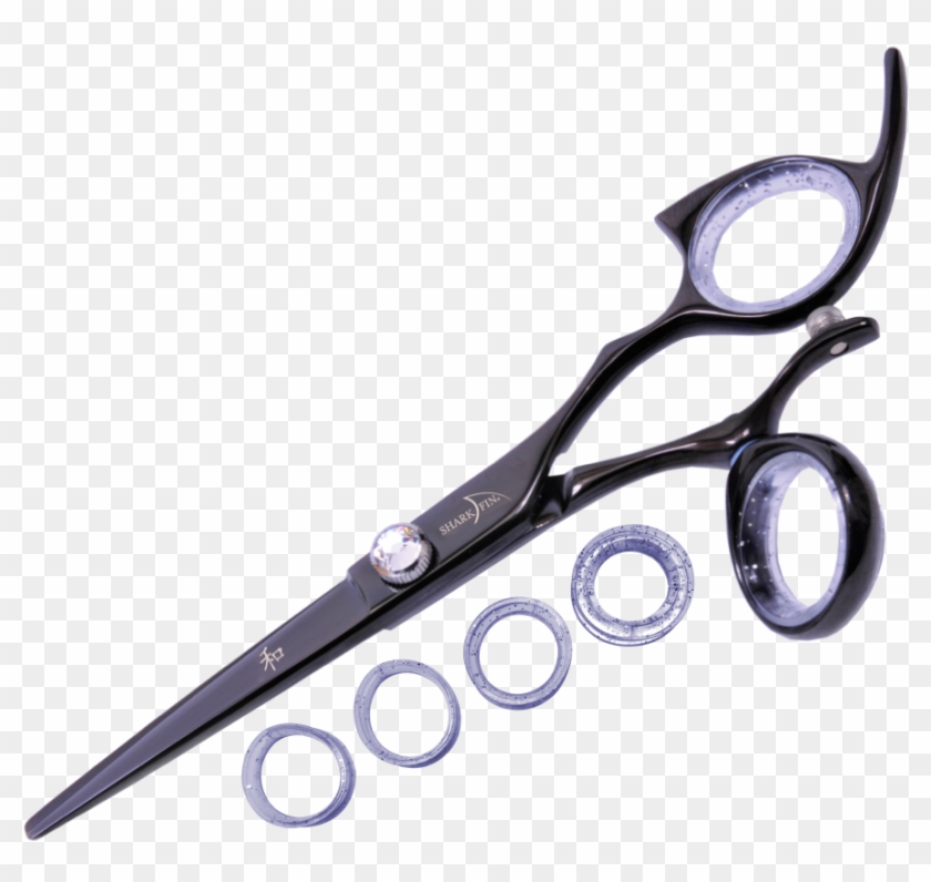 Right Hand Professional Swivel Black Titanium Cutting - Shark Fin Shears Clipart #3097328