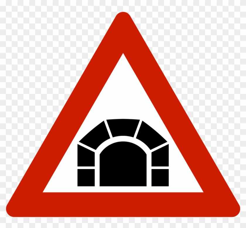 Norwegian Road Sign - Cross Road Ahead Sign Clipart