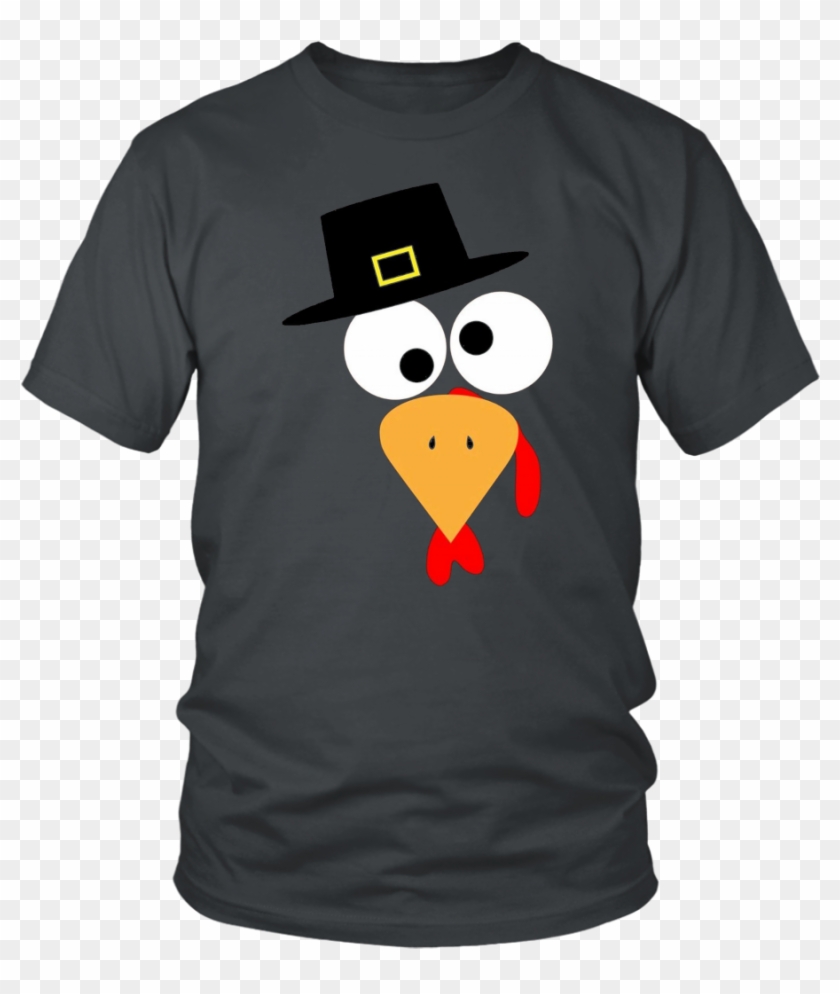 Funny Cute Turkey Face Pilgrim Thanksgiving Apparel - T-shirt Clipart
