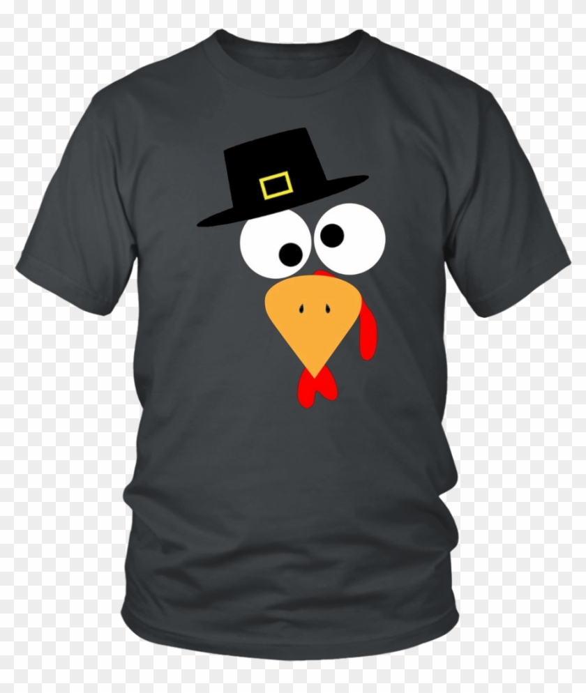 Funny Cute Turkey Face Pilgrim Thanksgiving Apparel - T-shirt Clipart #3097468