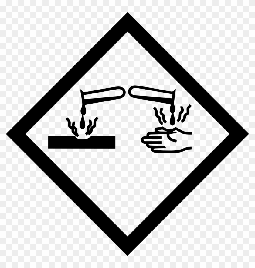 Download Png - Hazard Warning Label Corrosive Clipart #3098847