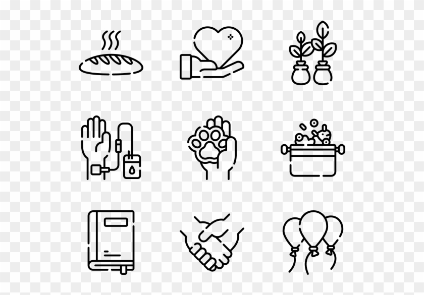 Charity - Hand Drawn Icons Png Clipart
