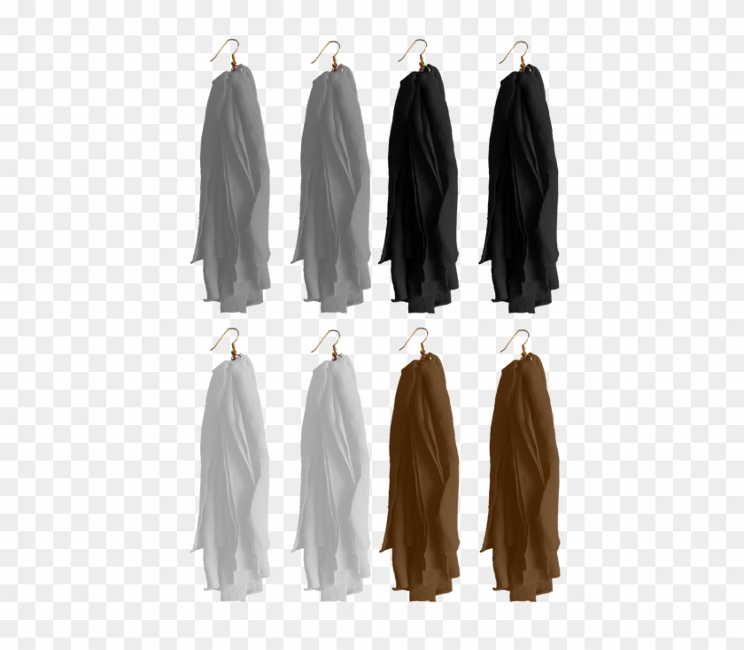 T Tassel Earrings 1/2" Cut T Shirt 12" Strands Gathered - Velvet Clipart #3099166