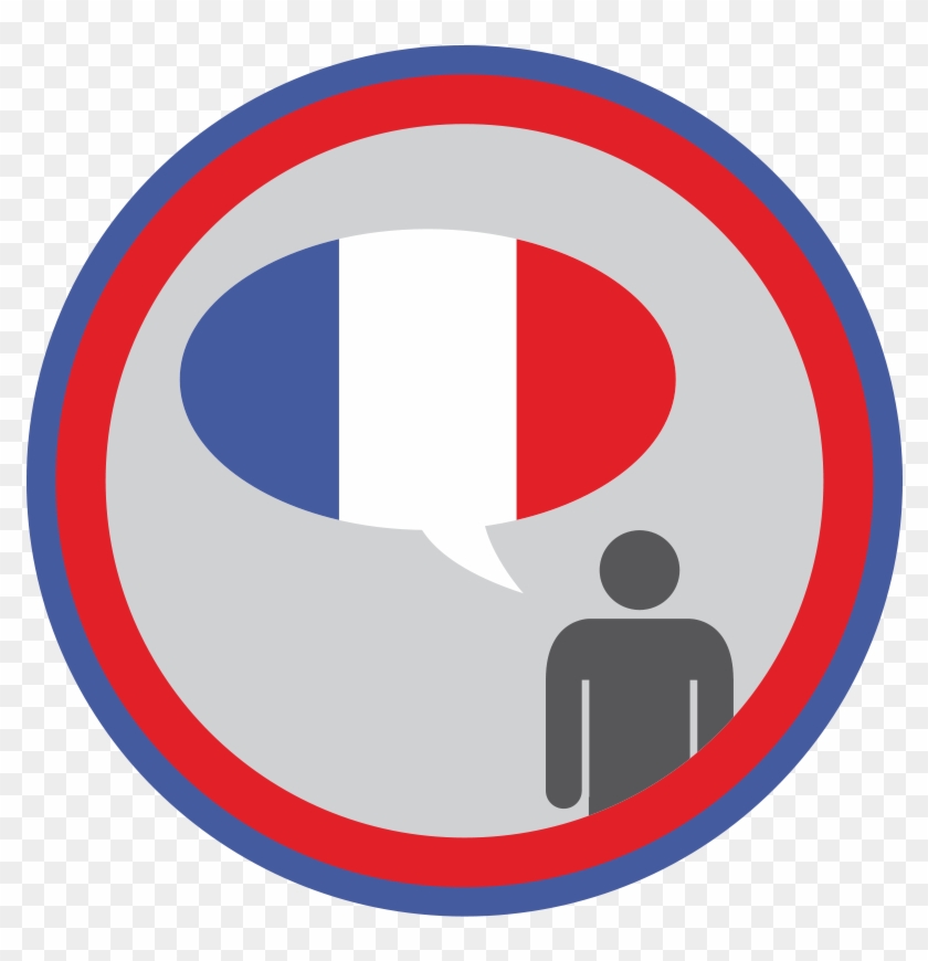 Speak French Badge - Clip Art - Png Download