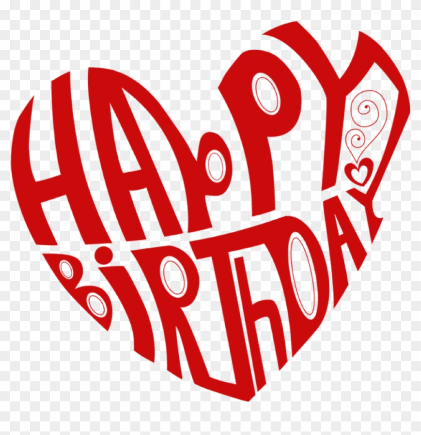 Happy Birthday Heart Shape - Happy Birthday Love Png Clipart