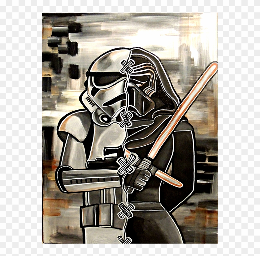 Kylo Ren And Stormtrooper Print 11″ X 14″ - Bust Clipart