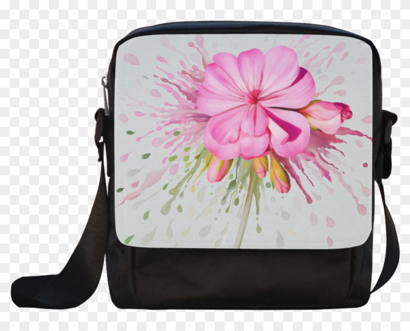 Pink Flower Color Splash - Bag Clipart #310265