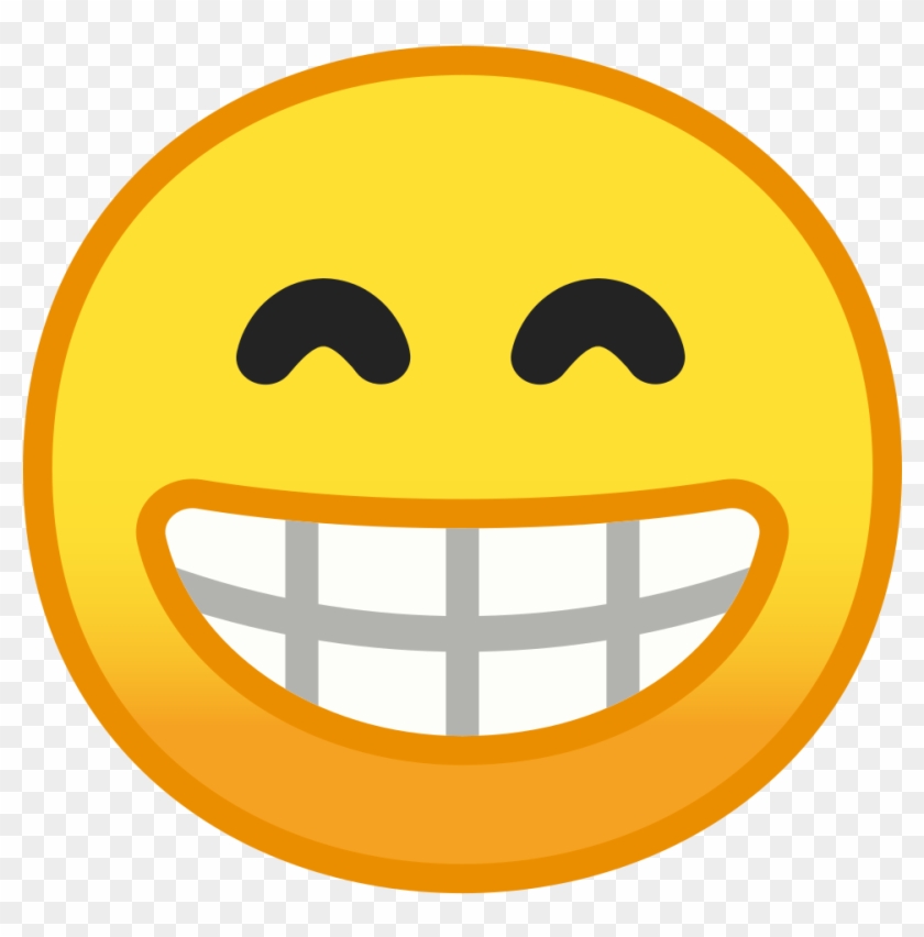 Beaming Face With Smiling Eyes Icon - Smiling Emoji Squinty Eyes Clipart #310507