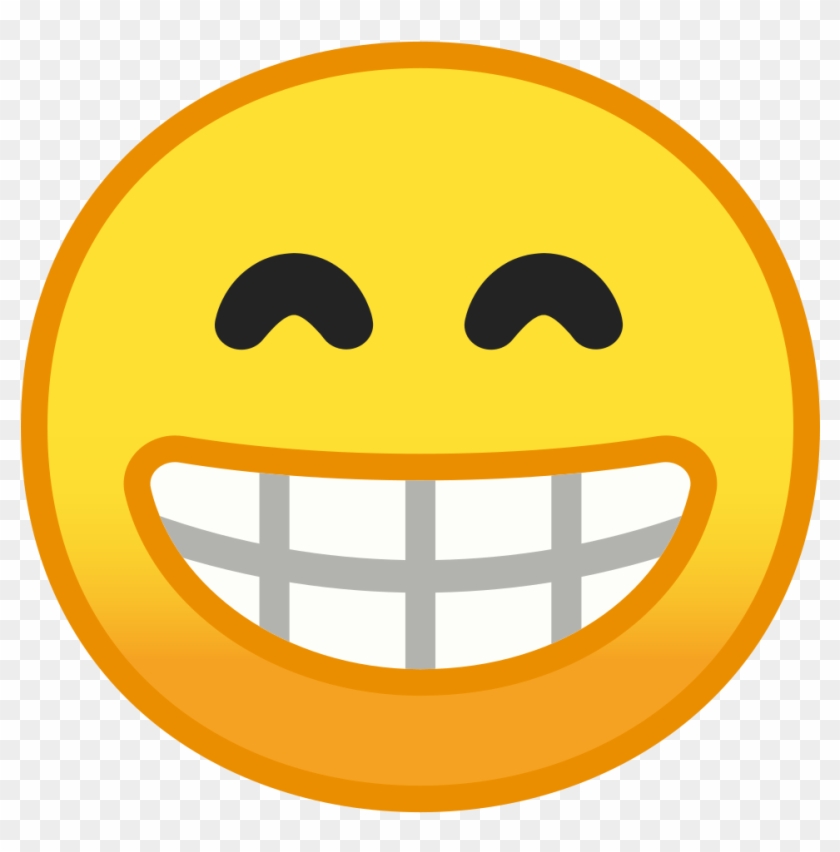Beaming Face With Smiling Eyes Icon - Smiling Emoji Squinty Eyes Clipart