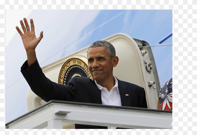 Obama Air Force One Goodbye , Png Download Clipart