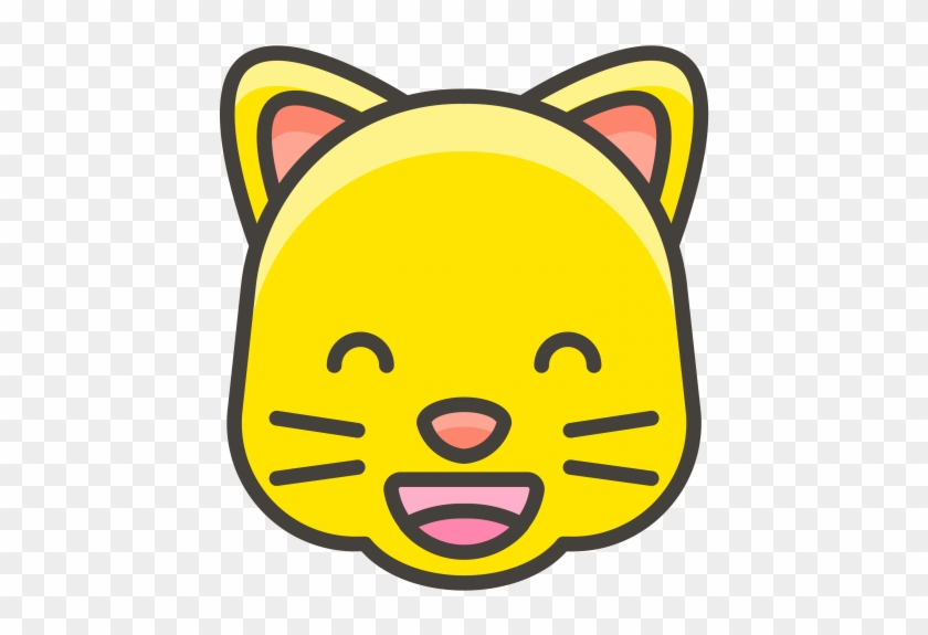 Grinning Cat Face With Smiling Eyes Emoji - Emoji .png Clipart