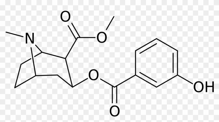 Cocaine Analog 184b - Phenyl Salicylate Structural Formula Clipart