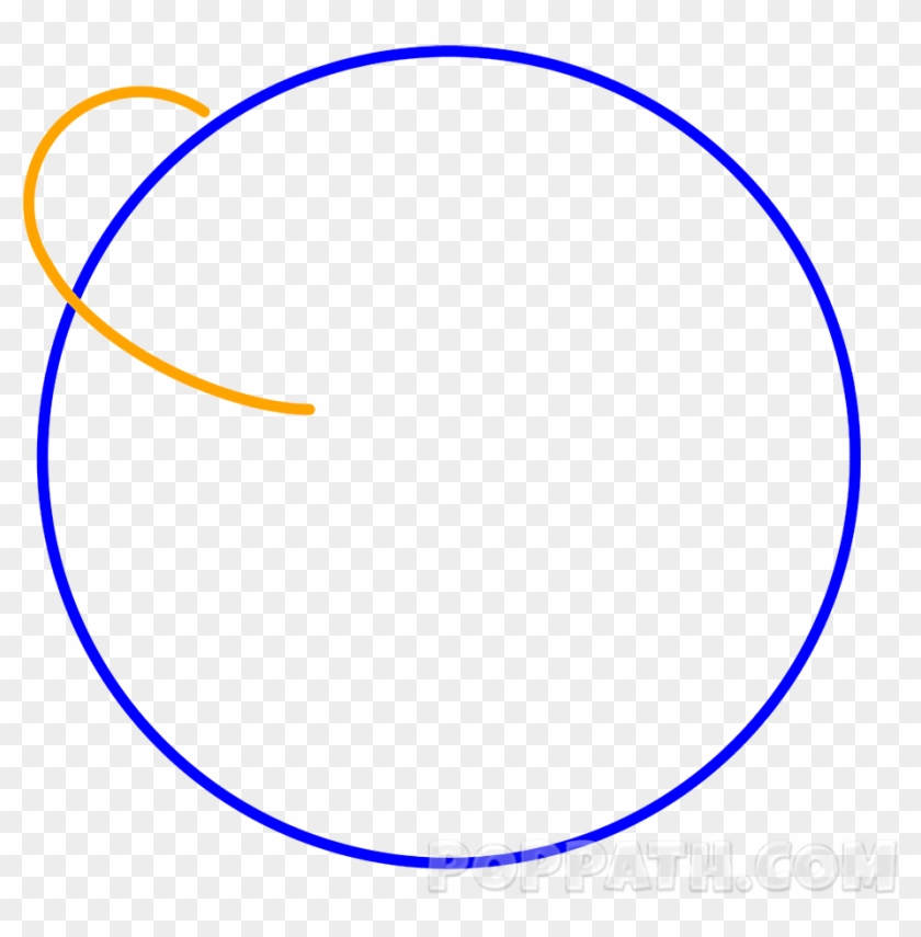 In The Top Left Portion Of The Circle, Draw A Curved - Circle Clipart
