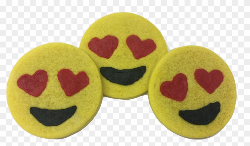 Heart Eyes Emoji Sugar Cookies - Smiley Clipart