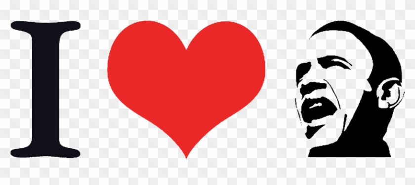 The I Heart Obama T Shirt - Png I Love Clipart