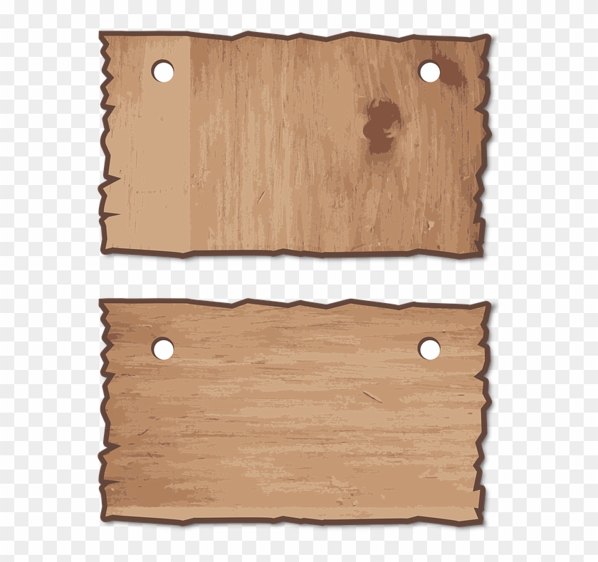 Wood, Wooden, Signs, Set, Hang, Hanging, Blank, Empty - Papan Gantung Png Clipart #311599