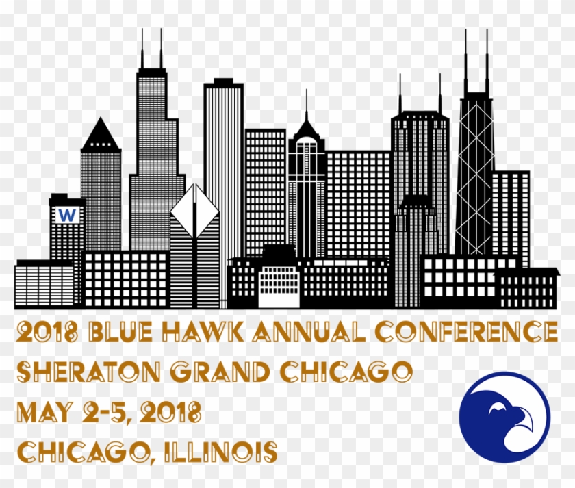 Silhouette Transprent Png Free - Chicago Skyline Illustration Vector Clipart
